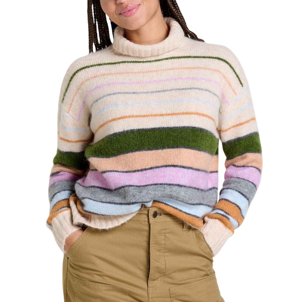 Toad&Co Striped Toddy T Neck Sweater